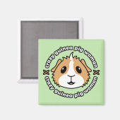 Crazy Guinea Pig Woman Kühlschrankmagnet (Vorderseite/Rückseite)