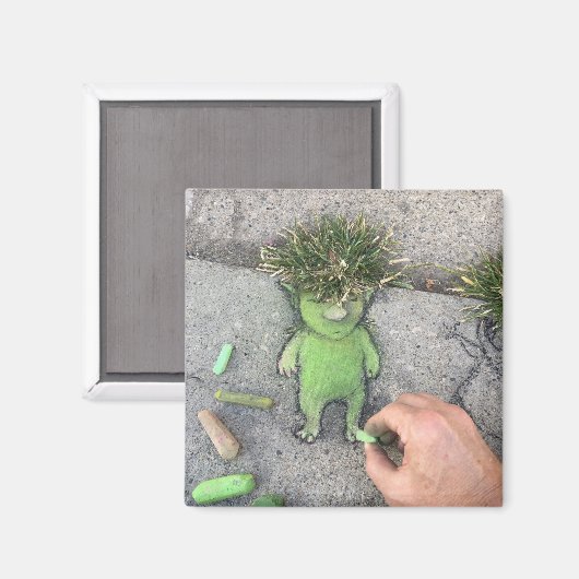 Crazy Hair Day Magnet (Vorderseite/Rückseite)