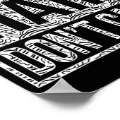 Crazy Hair Don't Care Shirt  Poster (Ecke)