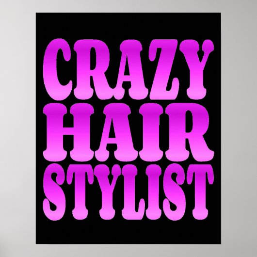 Crazy Hair Stylist Poster (Vorne)