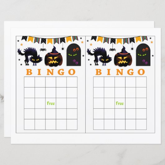 Crazy halloween Bingo (Vorne/Hinten)