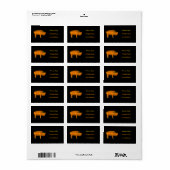 Crazy Halloween Pig Adressaufkleber (Vorne)