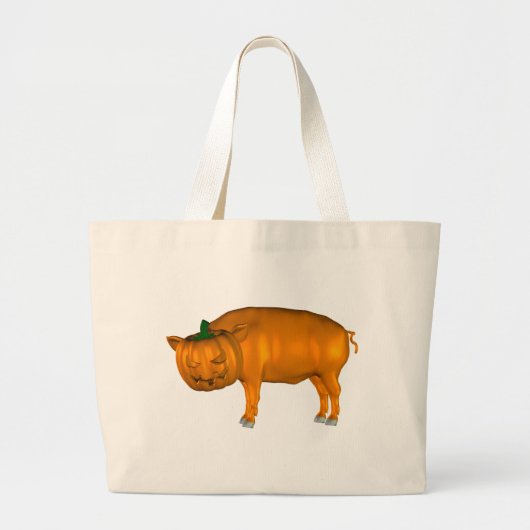 Crazy Halloween Pig Jumbo Stoffbeutel (Vorne)