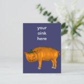 Crazy Halloween Pig Postkarte (Stehend Vorderseite)