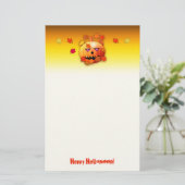 Crazy Halloween Pumpkin Briefpapier (Stehend Vorderseite)