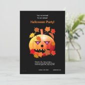 Crazy Halloween Pumpkin Einladung (Stehend Vorderseite)