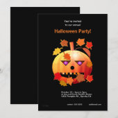 Crazy Halloween Pumpkin Einladung (Vorne/Hinten)
