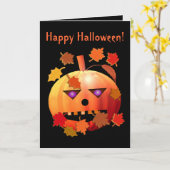 Crazy Halloween Pumpkin Karte (Gelbe Blume)