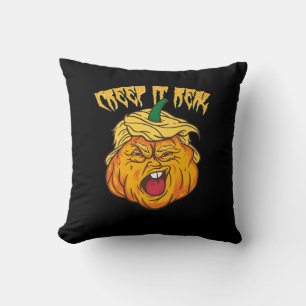 Crazy Halloween Pumpkin Trumpkin Costume Kissen