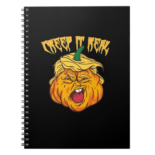 Crazy Halloween Pumpkin Trumpkin Costume Notizblock (Vorderseite)