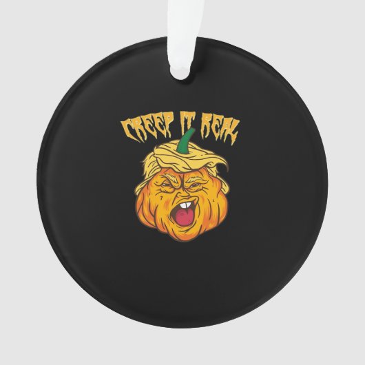 Crazy Halloween Pumpkin Trumpkin Costume Ornament (Vorderseite)