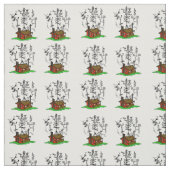 Crazy Ham Radio House Fabric Stoff (Muster)