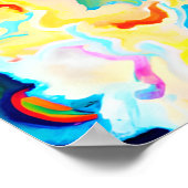 Crazy Happy Balinese Cat Portrait Kunst, Dichtung  Poster (Ecke)