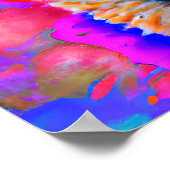 Crazy Happy Belgium Malinois Dog Art Portrait Poster (Ecke)