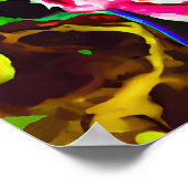 Crazy Happy Great Dane Dog Portrait Poster (Ecke)