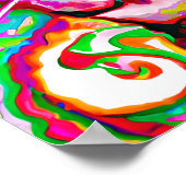 Crazy Happy Tabby Cat Kunstvoll wandern Poster (Ecke)