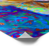 Crazy Happy Wheaten Terrier Dog Portrait Poster (Ecke)