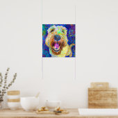 Crazy Happy Wheaten Terrier Dog Portrait Poster (Küche)