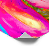 Crazy Happy Whippet Dog Portrait Poster (Ecke)