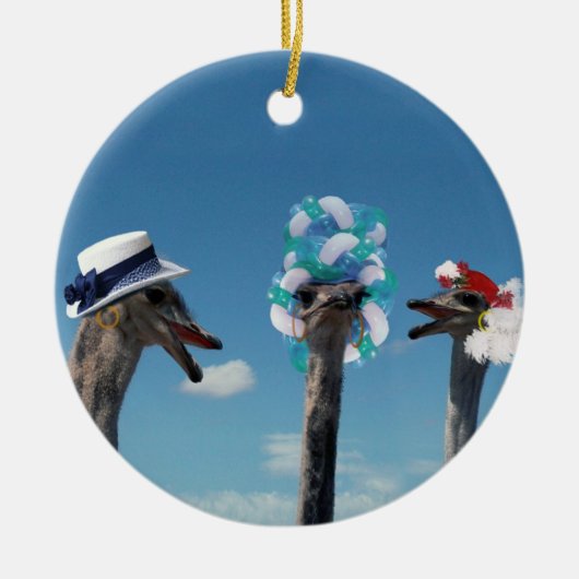 Crazy Hat Day bei den Rennen Keramikornament (Vorne)