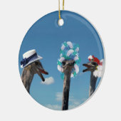 Crazy Hat Day bei den Rennen Keramikornament (Links)