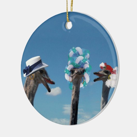 Crazy Hat Day bei den Rennen Keramikornament (Links)