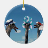 Crazy Hat Day bei den Rennen Keramikornament (Hinten)