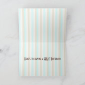 Crazy Hat Happy Birthday Sock Monkey Card Karte (Innenseite)