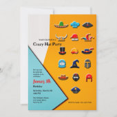 Crazy Hat Party Einladung (Vorderseite)