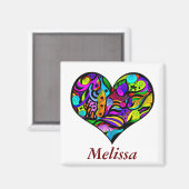 Crazy Heart Magnet (Vorderseite/Rückseite)