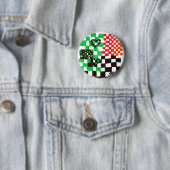 Crazy Heart Quilt Pin Button (Beispiel)