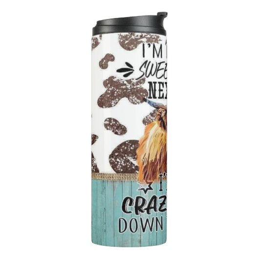 Crazy Heifer Thermosbecher (Nach links gedreht)