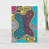 Crazy hell Amöbe, Doodle-Stil, personalisiert, Karte (Vorderseite)