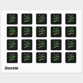 Crazy Herbs Lady Quadratischer Aufkleber (Blatt)