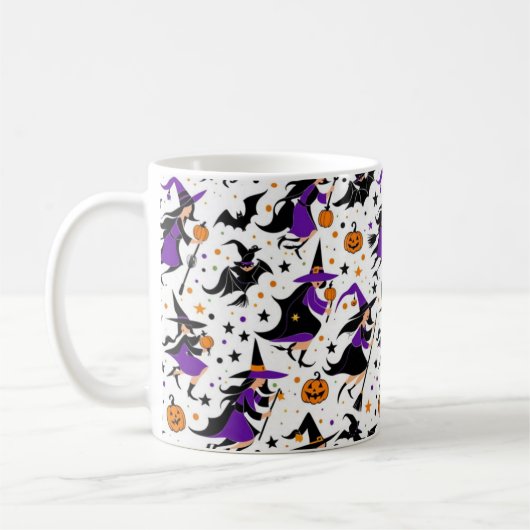 Crazy Hexenkompilationsmuster Kaffeetasse (Links)