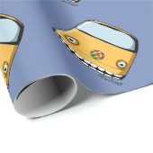 Crazy Hippi Bus Geschenkpapier (Rolleneckpunkt)