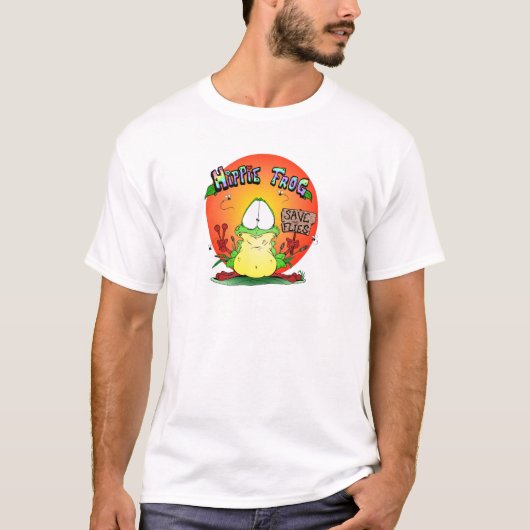 Crazy Hippie Frog T-Shirt (Vorderseite)