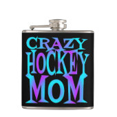 Crazy Hockey-Mama Flachmann (Vorderseite)