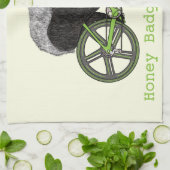 Crazy Honey Badger Rad Geschirrtuch (Gefaltet)