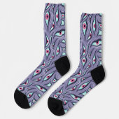 Crazy Horror Socken mit bösen Augen - Pastel Goth (Linkes Detail)