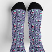 Crazy Horror Socken mit bösen Augen - Pastel Goth (Oben)