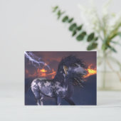 Crazy Horse Blue Postkarte (Stehend Vorderseite)