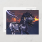 Crazy Horse Blue Postkarte (Vorne/Hinten)