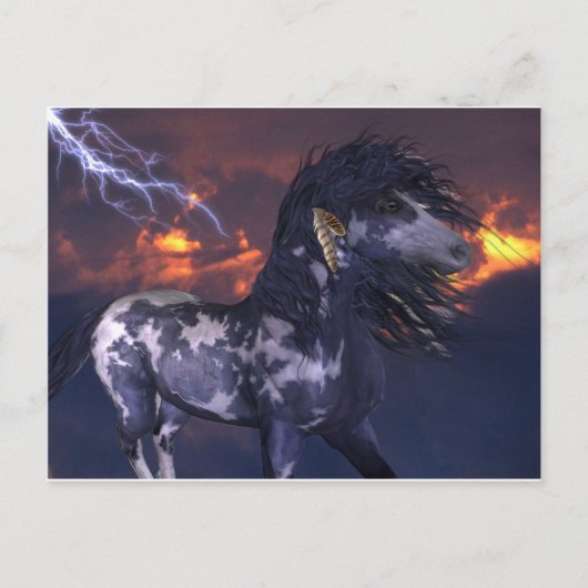 Crazy Horse Blue Postkarte (Vorderseite)