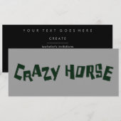 Crazy Horse Einladung (Vorne/Hinten)
