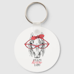 Crazy Horse Lady Horse Lover Frauen Bandana Horseb Schlüsselanhänger
