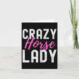 Crazy Horse Lady Lover T-Shirt für Damen Horseba Karte