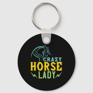 Crazy Horse Lady Reitpferd Lover - Reiten Schlüsselanhänger