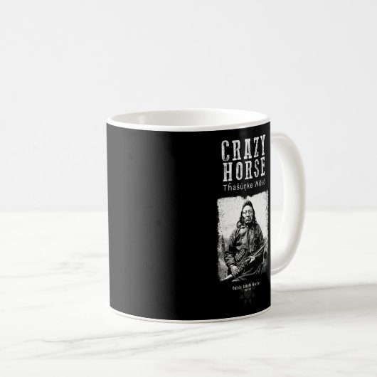 Crazy Horse-Lakota Chief Warrior-Sioux-American-In Kaffeetasse (VorderseiteRechts)