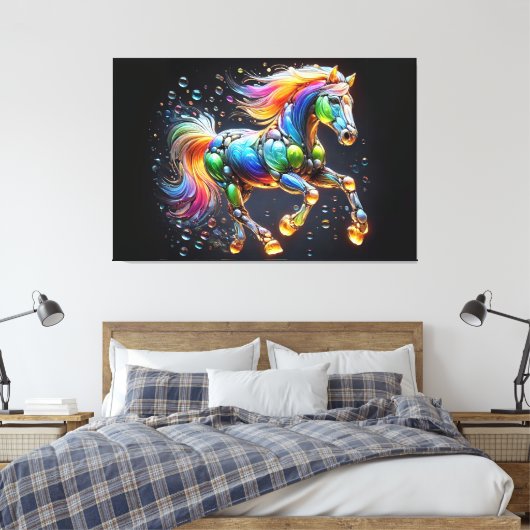 Crazy Horse Leinwanddruck (Insitu (Schlafzimmer))
